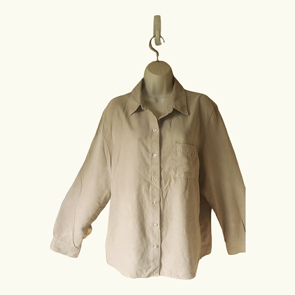 Sonoma Jean Company long-sleeve, button-down tunic-length shirt, size XL